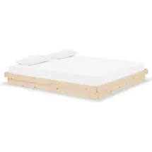 vidaXL Massivholzbett 180 x 200 cm Braun