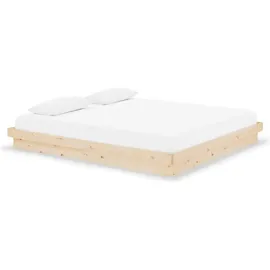vidaXL Massivholzbett 180 x 200 cm Braun