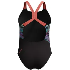 Speedo Digital Placement Powerback Badeanzug Neon Coral 176