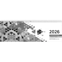 Zettler Tischquerkalender schwarz 2026 - 29,6x9,9 cm - 1