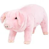 vidaXL Plüschtier Schwein 34 cm Rosa