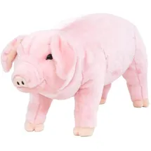 vidaXL Plüschtier Schwein 34 cm Rosa