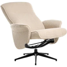 Beliani Fernsehsessel JAPET Bouclé 0 x 0 x 0 cm Beige mit verstellbarer Rückenlehne