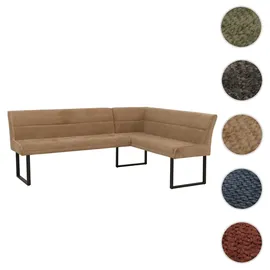Mendler Eckbank Chenille Hellbraun 210 x 159 cm