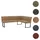 Mendler Eckbank Chenille Hellbraun 210 x 159 cm