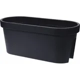 Spetebo Balkon Geländer Blumentopf 60 x 28 x 26 cm Anthrazit