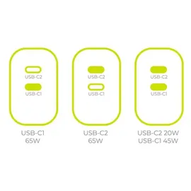 mobile origin MO-GAN65W-MO19, Drinnen, AC, Weiß - Weiß