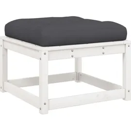 vidaXL 8-tlg. Garten-Lounge-Set mit Kissen Weiß Massivholz Kiefer
