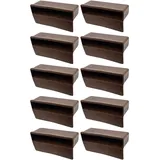 cyclingcolors 10x Lattenhalter Monolatte 63 x 12 mm Kunststoff für Lattenrost Holzrahmen Bett Endkappen Befestigung Lasche Klammer Schraube, Dunkelbraun