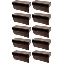 cyclingcolors 10x Lattenhalter Monolatte 63 x 12 mm Kunststoff für Lattenrost Holzrahmen Bett Endkappen Befestigung Lasche Klammer Schraube, Dunkelbraun