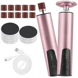 ACWOO Hornhautentferner Elektrisch, Wiederaufladbare Elektrisches Fuß-Hornhautentferner-Set mit Austauschbaren Fußfeilen, 6 Speeds, Fußpflegeset für rissige Fersen,Hornhaut,abgestorbener(Roségold)