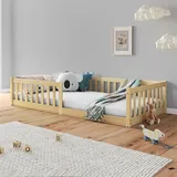 Idimex Kinderbett Gustavo 90 x 200 cm Kiefer massiv natur beige