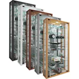 VCM Wandvitrine Vitrosa Maxi mit Spiegel 2 Glastüren inkl. Led-leuchten weiß