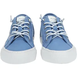 Mustang SHOES "Mustang Shoes Sneaker Lederimitat/Textil", Damen, Canvas Sneaker blau, 39 EU
