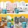 Costway Bodenkissen 6er Set 40 x 40 cm Blau/Mehrfarbig