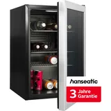 Hanseatic Getränkekühlschrank "HBC68ECBH", Energieeffizienz: E (A-G), silber (schwarz), B:43cm H:69cm T:47,5cm, Kühlschränke, inkl. 3 Jahre Herstellergarantie, Topseller