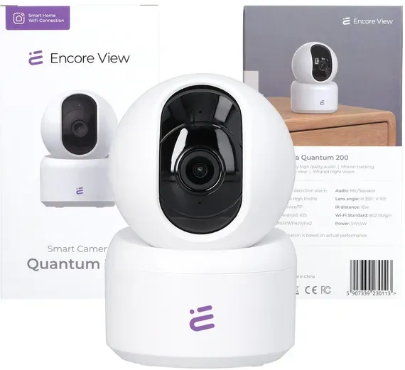 Neue intelligente WLAN-PTZ-Überwachungskamera 4Mpx SHD 3x Zoom IR Nachtsicht USB-C Encore View Quantum 200