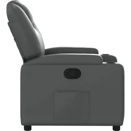 vidaXL Relaxsessel Grau Kunstleder 50 x 97 x 50 cm Grau mit Liegeposition