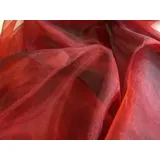 Organza Stoff Bordeaux rot Meterware