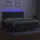 vidaXL Boxspringbett mit Matratze & LED Dunkelgrau 200x200 cm Stoff