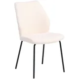 Livetastic Stuhl, Schwarz, Weiß, Metall, Textil, Rundrohr, 48x89x63 cm, Esszimmer, Stühle, Esszimmerstühle, Vierfußstühle