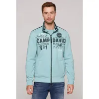 Camp David Sweatjacke mit Stehkragen grün L