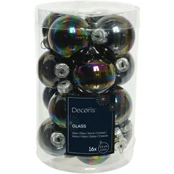 16 Weihnachtskugeln 35mm Glas Christbaumkugeln Weihnachtsbaumkugeln irisierend