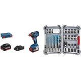 Bosch Professional 18V System Akku Drehschlagschrauber GDX 18V-200 (inkl. 2 Akkus, Schnellladegerät, in L-Case) + 35tlg. MultiConstruction Bohrer- und Impact Control Schrauberbit-Set (HEX-9, Zubehör)