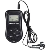 Tragbares Mini-UKW-Radio, digital abgestimmter Walkman-Transistor-Konferenzempfänger mit Stereo-LCD-Display und Kopfhörer, kleines Taschenradio mit