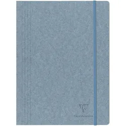 Clairefontaine 4x Kollektion Jeans & Cocoa, Sammelmappe mit Gummizug, 24x32cm, Jeans - Jeansblau 83519C