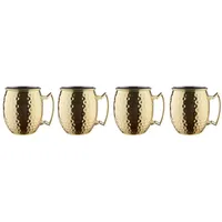 BUTLERS MOSCOW MULE 4x Becher gehämmert 470ml Gläser 4