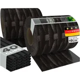 eloneo Sichtschutzstreifen 35 x 19 cm Rattan dunkel 2 St.