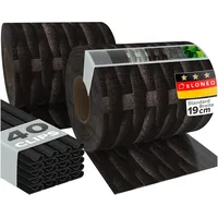 eloneo Sichtschutzstreifen 35 x 19 cm Rattan dunkel 2 St.