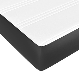vidaXL Taschenfederkernmatratze Schwarz 100x200x20 cm Kunstleder