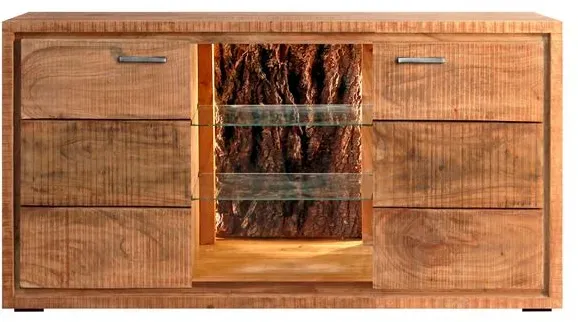 WOLFMÖBEL Sideboard Bark 4060 Holz Braun Akazie