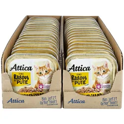Attica Katzennahrung Ragout Pute 100 g, 32er Pack