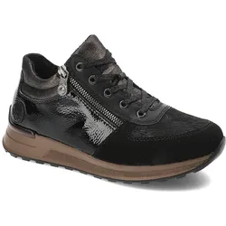 Schwarze Sneakers Rieker Gefütterte Damenschuhe, 41