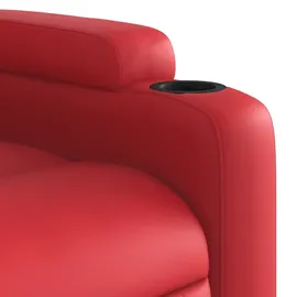 vidaXL Massagesessel mit verstellbarer Rückenlehne Kunstleder 94,5 x 100 x 0 cm Rot mit Fernbedienung