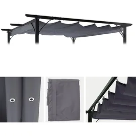 MCW Ersatzbezug 370x300cm für Dach Pergola Pavillon C42 1 Stück 3,5 x 3,5 m Grau
