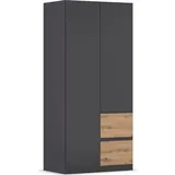 Rauch Drehtürenschrank COSTA 91 x 197 x 54 cm Grau
