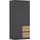 Rauch Drehtürenschrank COSTA 91 x 197 x 54 cm Grau
