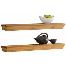 Wandregal HOME AFFAIRE "Vinales", beige (geölt), Regale, im 2er Set
