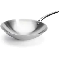 De Buyer Wok, Edelstahl, Silber, 27,9 x 20,1 x 10,9 cm