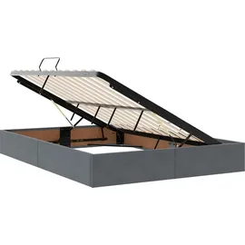vidaXL LED-Speicherbett 140 x 200 cm Dunkelgrau