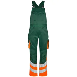 Warnschutz Latzhose "3547-319" Safety leicht UV-Schutz - 22 - grün/orange