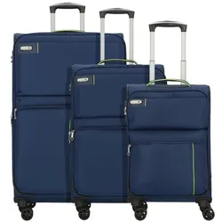 d&n Travel Line 6704 4-Rollen Kofferset 3tlg. blau