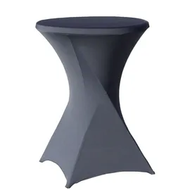 Baumarktplus 2er Set Stehtischhusse Stretch anthrazit Partytisch Bistrotisch 80cm