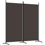vidaXL Paravent Braun 175x180 cm Stoff