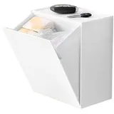 NOENNULL Wandmontierte Aufbewahrungsbox mit Klappdeckel 1-tlg. Weiß