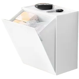 NOENNULL Wandmontierte Aufbewahrungsbox mit Klappdeckel 1-tlg. Weiß